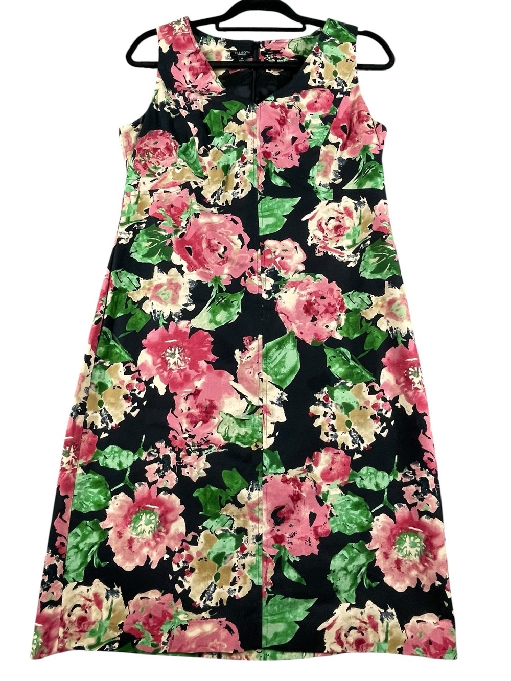 Talbots Sleeveless Floral Feminine Romantic Polished Stretch Sheath Dress - 12